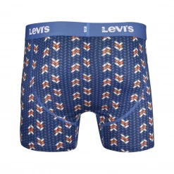 Levi's Men's 3 Pack Grey, Blue Patch, Sky Blue Stretch Boxer Briefs