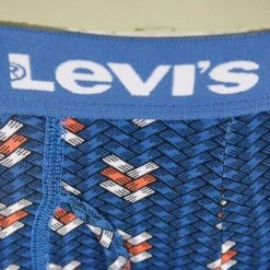 Levi's Men's 3 Pack Grey, Blue Patch, Sky Blue Stretch Boxer Briefs