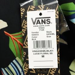VANS Men's Black Lucid Floral With Tropical Flowers S/S Woven Shirt