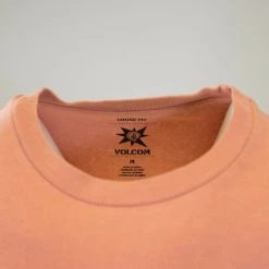 Volcom Men's Salmon Pink Remote Chronicles Loose Fit L/S T-Shirt (S01) Mens