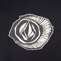 Volcom Men's Black Fossil Shell Loose Fit S/S T-Shirt (S09)