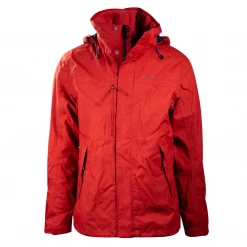 Quechua Men's Mars Red 3 In 1 Fleece Lined Canvas Full Zip Jacket