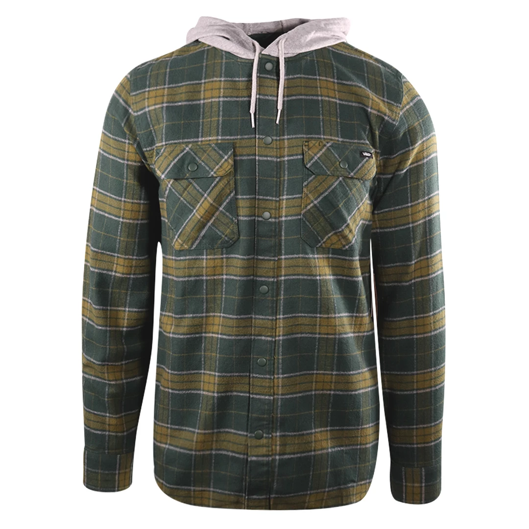 VANS Men's Green Plaid Parkway II Hooded L/S Shirt Jacket New Arrivals 3 VANS Men's Green Plaid Parkway II Hooded L/S Shirt Jacket New Arrivals