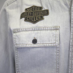 Harley-Davidson Men's Grey Denim L/S Woven Shirt (S05)