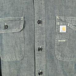 Carhartt Men's Celadon Green Chambray L/S Woven Shirt (S14) New Arrivals