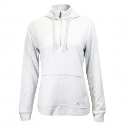 Hoodies & Sweatshirts Greg Norman Women's HTH Grey Technical Performance 1/4 Zip Hoodie (S01)