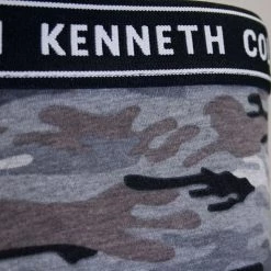 Kenneth Cole Men's Reaction 1 Pack Black Band Gray Camo Boxer Brief (S01)