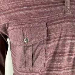 Modern Culture Men's Heather Burgundy Light Weight Henley L/S Pull Over Hoodie 12 Modern Culture Men's Heather Burgundy Light Weight Henley L/S Pull Over Hoodie