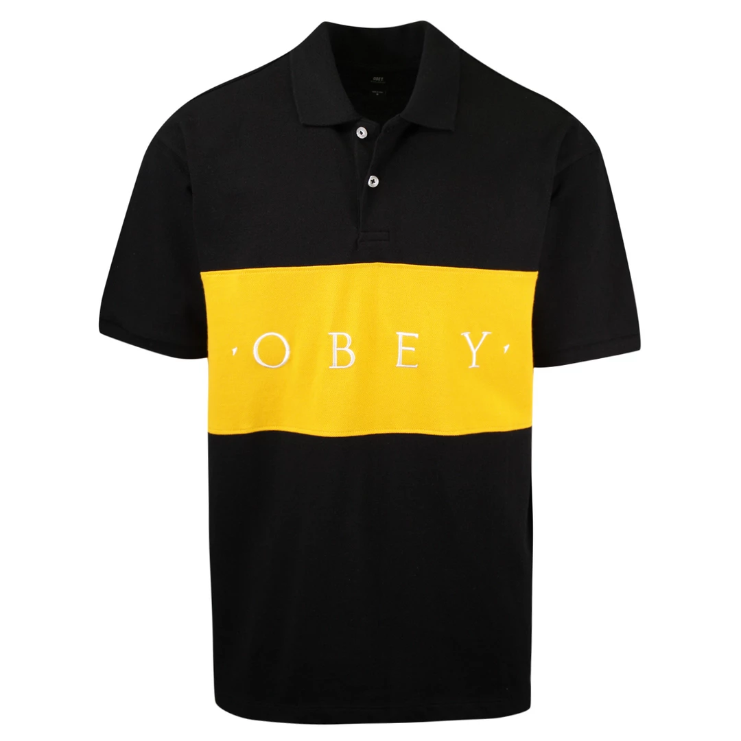 OBEY Men's Color Block Button S/S Polo Shirt (S34) 17 OBEY Men's Color Block Button S/S Polo Shirt (S34)