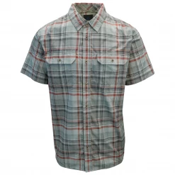 Spotted Clothing PrAna Men's Tower Grey Maroon Plaid S/S Woven Shirt (S19)