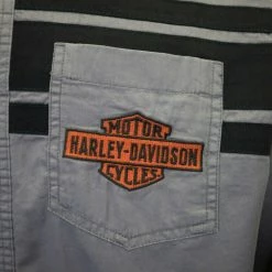 Harley-Davidson Men's Grey Black Sport Lines L/S Woven Shirt (S07) 15 Harley-Davidson Men's Grey Black Sport Lines L/S Woven Shirt (S07)