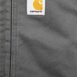 Carhartt Men's Grey Loose Fit Firm Duck Insulated Active Canvas Jacket (S01) New Arrivals