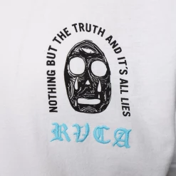 RVCA Men's White Chaos Relaxed Fit S/S T-Shirt (S11)