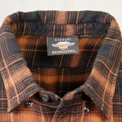 Harley-Davidson Men's Black Brown Plaid L/S Woven Shirt (S15)