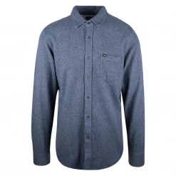 Obey Men's Heather Blue L/S Flannel Shirt (Size Medium)