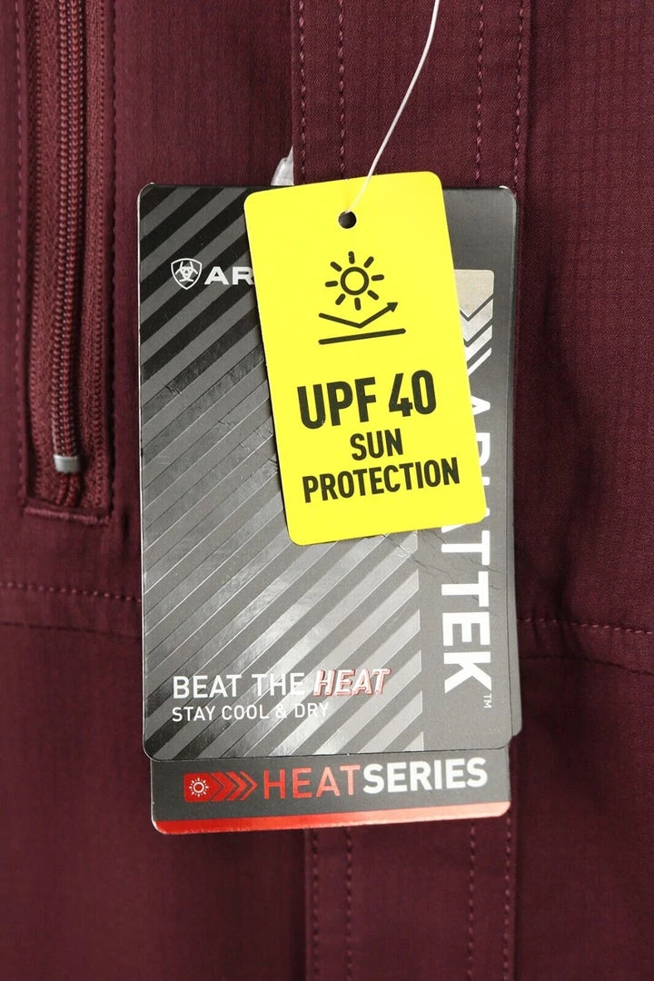 Ariat Men's Maroon Ariattek Heat Series S/S Woven Shirt 11 Ariat Men's Maroon Ariattek Heat Series S/S Woven Shirt