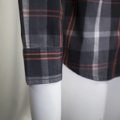 Harley-Davidson Men's Charcoal Red Plaid L/S Woven Shirt (S08)