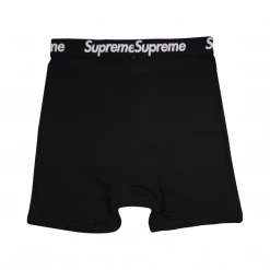 Supreme Men's 100% Authentic Single Pack Black Boxer Briefs Mens