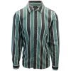 OBEY Men's Black & Green Wicker Stripe Camp L/S Shirt (S16)