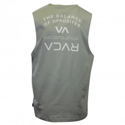 RVCA Men's Ice Green Balance Of Opposites Sleeveless Tank Top (S02)