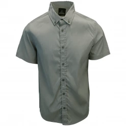 PrAna Men's Light Grey S/S Woven Shirt (S11)