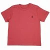 Polo Ralph Lauren Kid's Tomato Red - Navy Pony Round Neck S/S T-Shirt (S06)