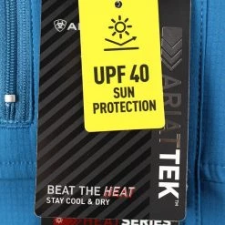 Mens Ariat Men's Blue Ariattek Heat Series S/S Woven Shirt (241)