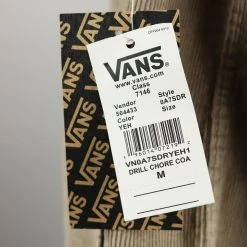 VANS Men's Tortilla Brown Drill Chore Button Up Coat 17 VANS Men's Tortilla Brown Drill Chore Button Up Coat