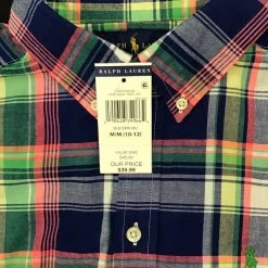 Spotted Clothing Ralph Lauren Boy's E58 Checked S/S Woven Shirt