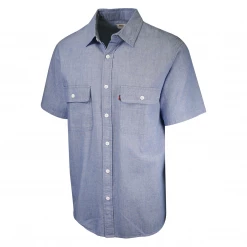 Levi's Men's Light Blue Denim S/S Woven Shirt (Retail $54.50) S03