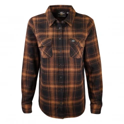 Harley-Davidson Women's Brown Black Plaid L/S Woven Shirt