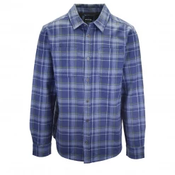 PrAna Men's Blue Green L/S Flannel Shirt (S12)