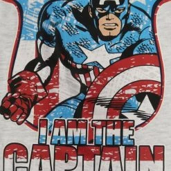 Marvels Marvel Kid's Captain America I Am The Captain L/S T Shirt