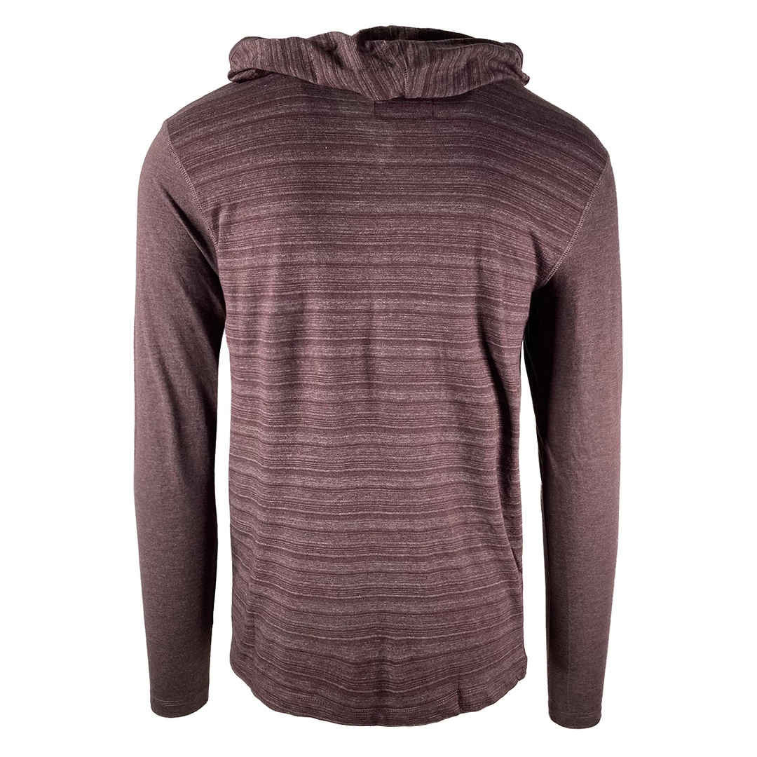 Modern Culture Men's Heather Burgundy Light Weight Henley L/S Pull Over Hoodie 5 Modern Culture Men's Heather Burgundy Light Weight Henley L/S Pull Over Hoodie