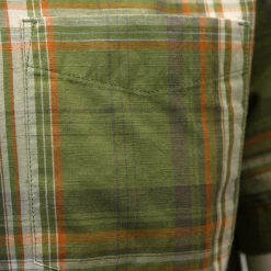 Spotted Clothes PrAna Men's Green Orange Plaid Benton S/S Woven Shirt S04