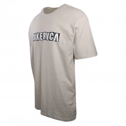 RVCA Men's Stone Beige Ransom BAKERVCA Relaxed Fit S/S T-Shirt (S06)
