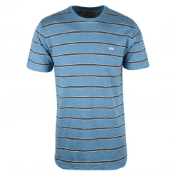 Vans Men's Captain Blue Black Striped Endless S/S T-Shirt (S03)