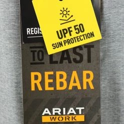 Ariat Men's Heather Charcoal Ventek Rebar S/S Woven Shirt (238)