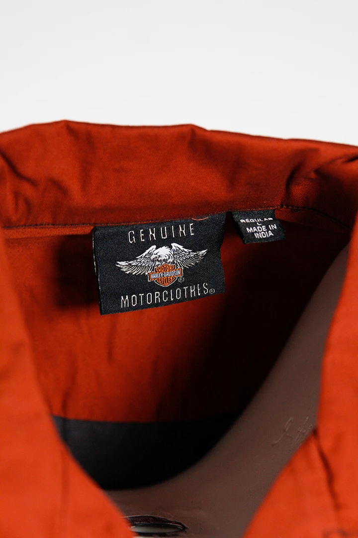 Harley-Davidson Men's Three Tone Red Grey Black S/S Woven Shirt (S28) 9 Harley-Davidson Men's Three Tone Red Grey Black S/S Woven Shirt (S28)