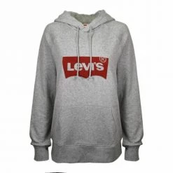 Levi's Women's Heather Grey Official Logo Pullover Hoodie
