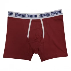 Original Penguin Men's 3 Pack Maroon, Orange, Maroon Boxer Brief