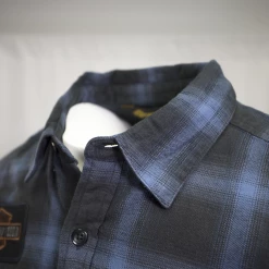 Harley-Davidson Men's Slim Fit Classic Blue Plaid L/S Woven Shirt (S12) 14 Harley-Davidson Men's Slim Fit Classic Blue Plaid L/S Woven Shirt (S12)