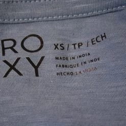 T-Shirts Roxy Women's Light Blue 1990 Scoop S/S T-Shirt (S03)