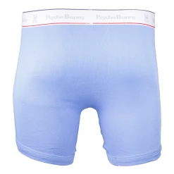 Psycho Bunny Men's 3 Pack White Band Light Blue Boxer Briefs (S05)