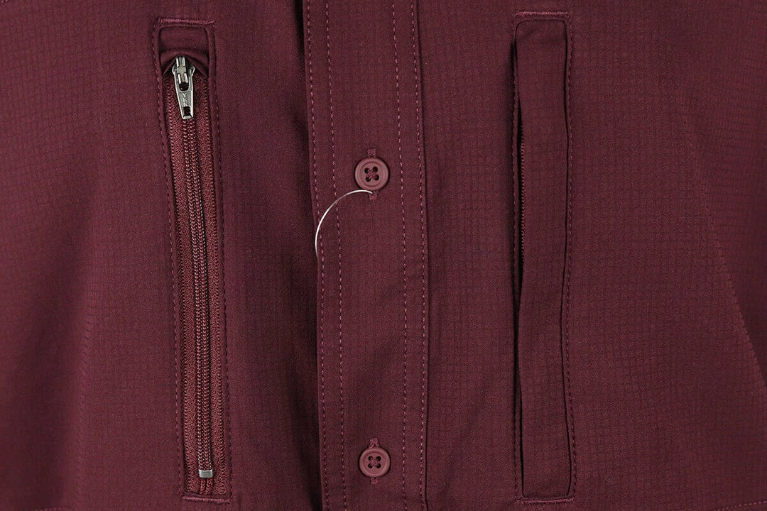 Ariat Men's Maroon Ariattek Heat Series S/S Woven Shirt 9 Ariat Men's Maroon Ariattek Heat Series S/S Woven Shirt