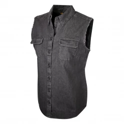 Harley-Davidson Women's Charcoal Vest W/ Back Logo Sleeveless Vest 23 Harley-Davidson Women's Charcoal Vest W/ Back Logo Sleeveless Vest