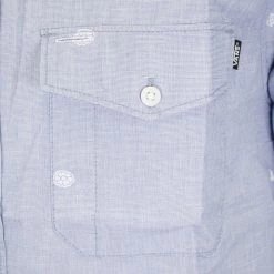 VANS Men's True Blue Cross Hatch-B S/S Woven Shirt 12 VANS Men's True Blue Cross Hatch-B S/S Woven Shirt