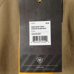 Ariat Men's Khaki Ventek Rebar S/S Woven Shirt (239)