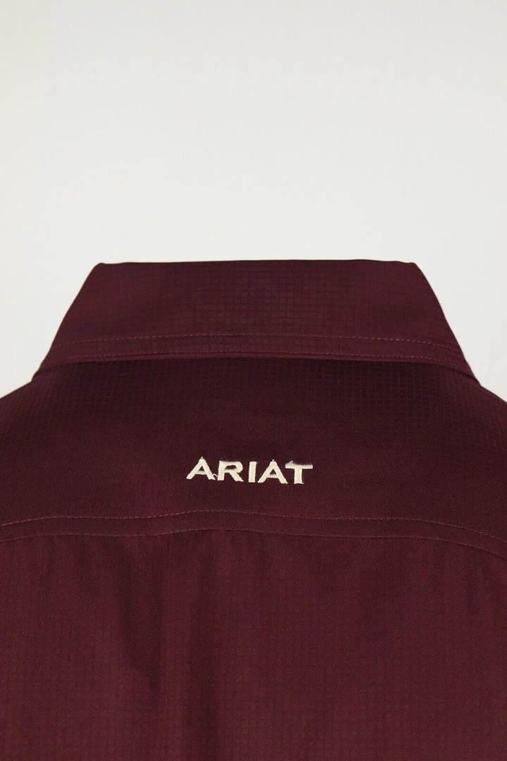 Ariat Men's Maroon Ariattek Heat Series S/S Woven Shirt 6 Ariat Men's Maroon Ariattek Heat Series S/S Woven Shirt