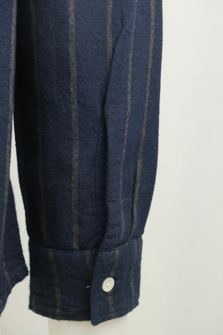 Quik Silver Quiksilver Boy's Navy Brown Striped L/S Flannel Shirt (S09) 7 Quik Silver Quiksilver Boy's Navy Brown Striped L/S Flannel Shirt (S09)